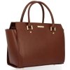 Kožené kabelka kufřík Genuine Leather hnědá 2222
